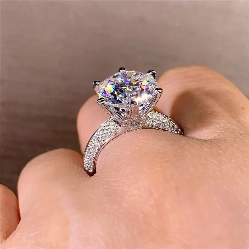 Solitaire 3ct Diamond cz Promise ring 925 Sterling silver Engagement Wedding Band Rings for women Bridal Fine Party Jewelry Gift
Solitaire 3ct Diamond cz Promise ring 925 Sterling silver Engagement Wedding Band Rings for women Bridal Fine Party Jewelry Gift