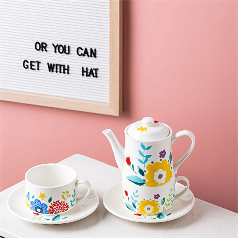 Ceramic Coffee Tea Set Korean Pastoral Style Mother and Son Cup and Pot Porcelain Teawear Sets Coffee Pot Porcelain Drinkware
Ceramic Coffee Tea Set Korean Pastoral Style Mother and Son Cup and Pot Porcelain Teawear Sets Coffee Pot Porcelain Drinkware