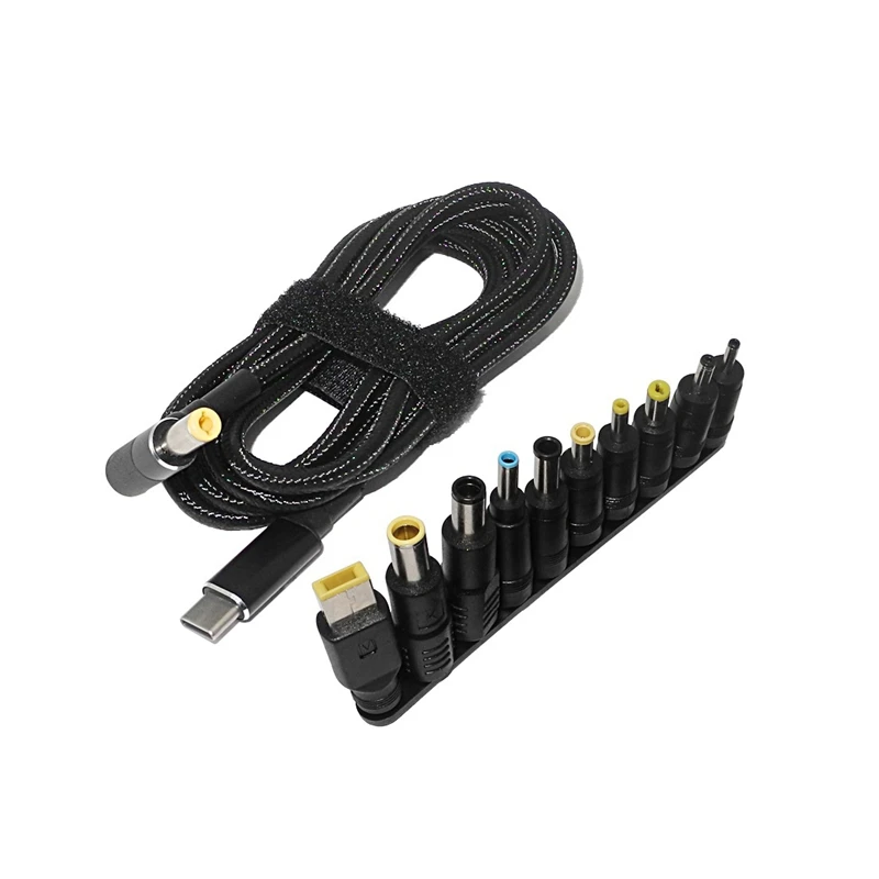 100W Type C Laptop Power Adapter Connector Plug USB Type C To Universal Laptop Charger Jack Charging Cable Cord 1.8M
100W Type C Laptop Power Adapter Connector Plug USB Type C To Universal Laptop Charger Jack Charging Cable Cord 1.8M