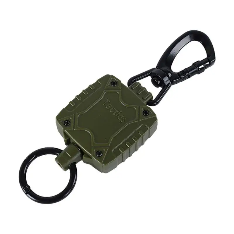 

Outdoor Retractable Keyring Pull Keychain Lanyard Carabiner Reel Clip Keychain Extender Badge Holder Key Holder For Fishing