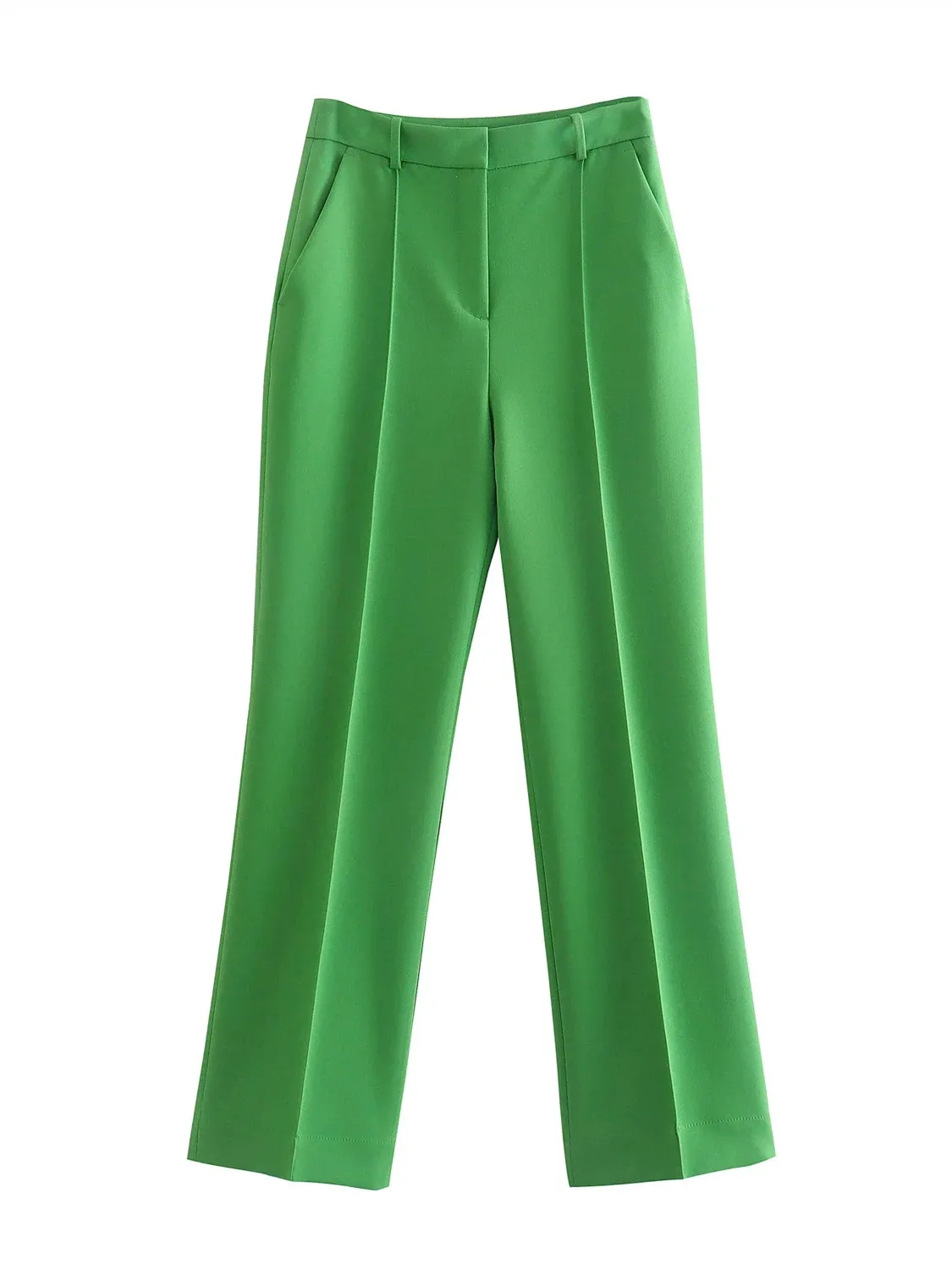 PTYSIC Women Fashion Green Straight Trousers 2022 New For Office Lady Long Pants Vintage High Waist Zipper Fly Female Trousers
PTYSIC Women Fashion Green Straight Trousers 2022 New For Office Lady Long Pants Vintage High Waist Zipper Fly Female Trousers