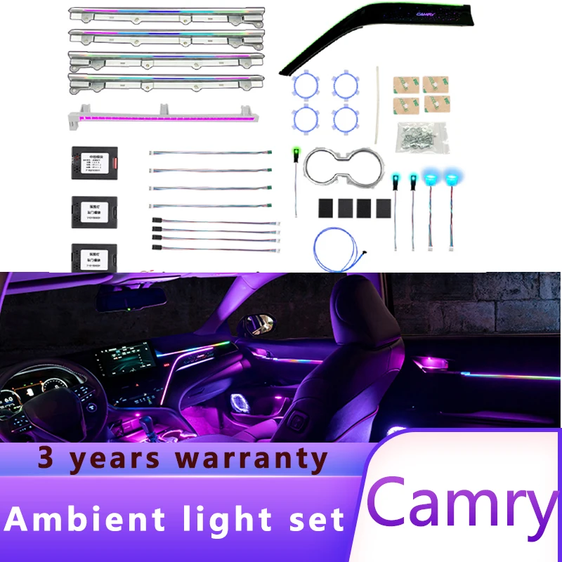 For Toyota 2018-2022 of Camry Atmosphere Lights Original Special 64-color Ambient Lights Car Interior Mood LampModify
For Toyota 2018-2022 of Camry Atmosphere Lights Original Special 64-color Ambient Lights Car Interior Mood LampModify
