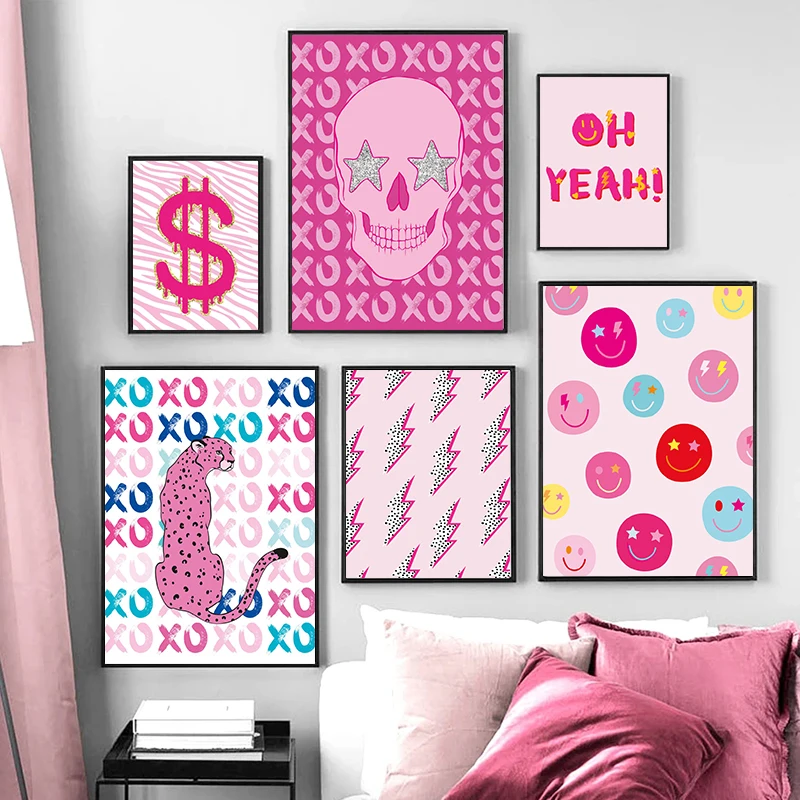 Fashion Glam Collection Smile Face Dollar Sign Poster Canvas Painting Pink Art Wall Picture For Living Room Home Decoration
Fashion Glam Collection Smile Face Dollar Sign Poster Canvas Painting Pink Art Wall Picture For Living Room Home Decoration