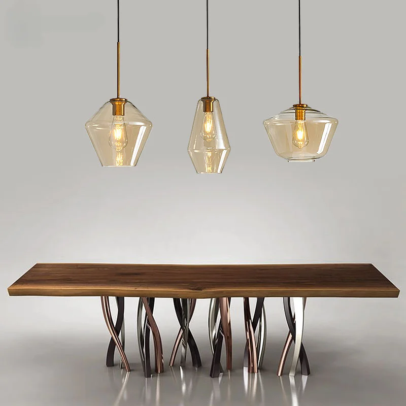 

Подвесная лампа в скандинавском стиле, креативный стеклянный светильник в современном стиле, для гостиной, столовой, кабинета, спальни, прикроватного столика, кухни, бара, комнатное освещение