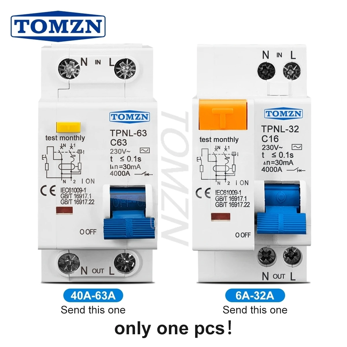 TOMZN Миниатюрный автоматический выключатель MCB RCBO 6кА
TOMZN Миниатюрный автоматический выключатель MCB RCBO 6кА