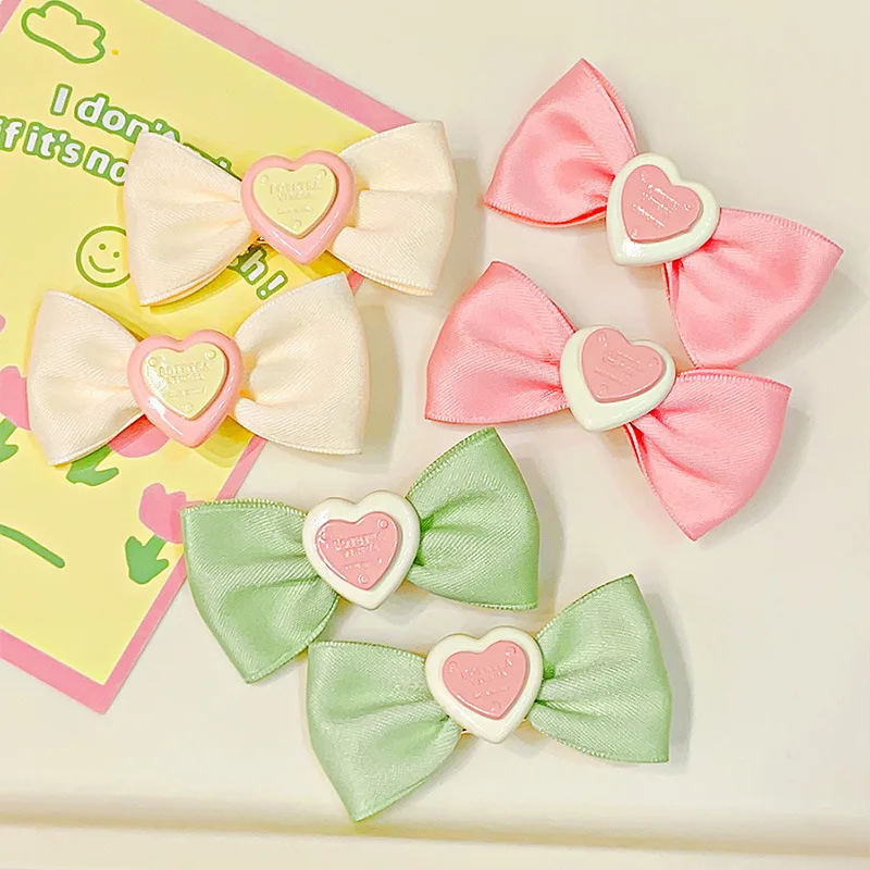 1Pair New Women Girls Cute Bow Heart Hair Clips Sweet Hair Ornament Headband Hairpins Fashion Hair Accessories Gift Hairpin
1Pair New Women Girls Cute Bow Heart Hair Clips Sweet Hair Ornament Headband Hairpins Fashion Hair Accessories Gift Hairpin
