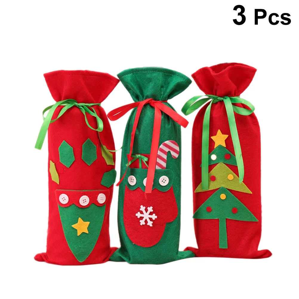 3 in 1 Bottle Protectors Decorative Nonwoven Fabric Cover Bags for Celebration Christmas
3 in 1 Bottle Protectors Decorative Nonwoven Fabric Cover Bags for Celebration Christmas