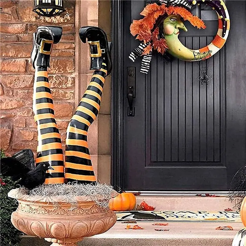 1 Pair Halloween Evil Witch Legs Props Upside Down Wizard Feet with Boot Stake Ornament Decoration for front Yard Lawn Dropship
1 Pair Halloween Evil Witch Legs Props Upside Down Wizard Feet with Boot Stake Ornament Decoration for front Yard Lawn Dropship