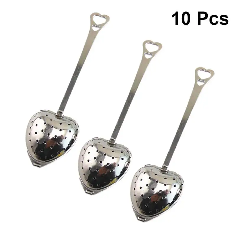 10pcs Tea Filter Long Grip Stainless Steel Mesh Heart Shaped Tea Strainer Spoon Tea Infuser Spoon Handle Love-Shaped Tea Leak
10pcs Tea Filter Long Grip Stainless Steel Mesh Heart Shaped Tea Strainer Spoon Tea Infuser Spoon Handle Love-Shaped Tea Leak