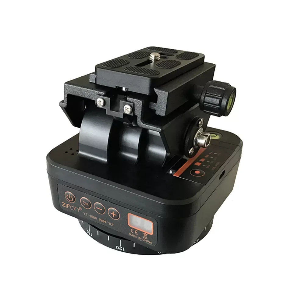 YT-1000 Auto Motorized Panoramic Tripod Head Pan Tilt Head Remote Control Rotating Video Stabilizer Phone Holder for DSLR Camera
YT-1000 Auto Motorized Panoramic Tripod Head Pan Tilt Head Remote Control Rotating Video Stabilizer Phone Holder for DSLR Camera