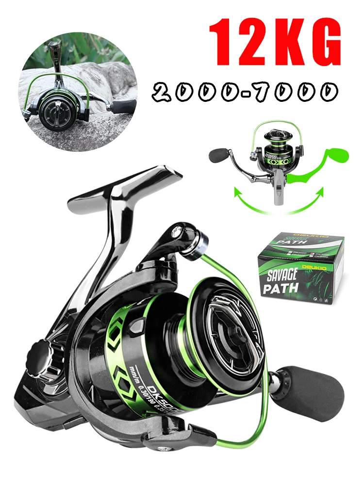 New Fishing Reel 2000-7000 Spinning Reel 12KG Max Drag 5.2:1 Metal Spool Carp Fishing Reel Freshwater Saltwater Fishing Tackle
New Fishing Reel 2000-7000 Spinning Reel 12KG Max Drag 5.2:1 Metal Spool Carp Fishing Reel Freshwater Saltwater Fishing Tackle
