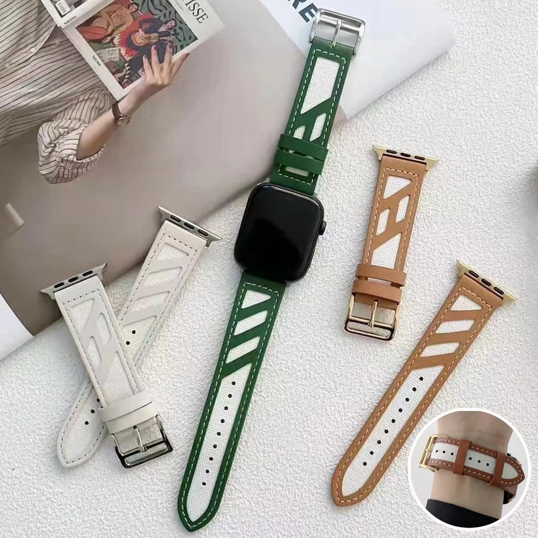 Leather for apple watch band series 6 5 4 3 2 38mm 42mm 40mm 44mm nylon girl Wristband strap for iWatch 7 SE 41mm 45mm bracelet
Leather for apple watch band series 6 5 4 3 2 38mm 42mm 40mm 44mm nylon girl Wristband strap for iWatch 7 SE 41mm 45mm bracelet