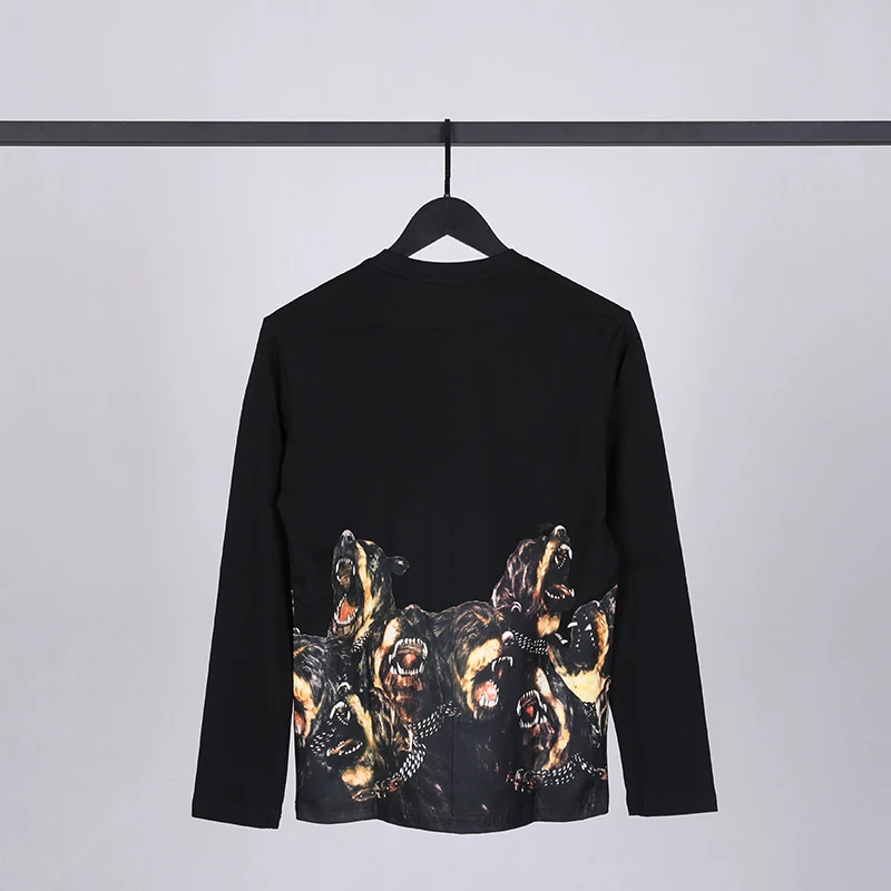 Hot fashion cartoon animal head long sleeve male WEST is forced to wipe printed O-collar T-shirt high quality original oversized
Hot fashion cartoon animal head long sleeve male WEST is forced to wipe printed O-collar T-shirt high quality original oversized
