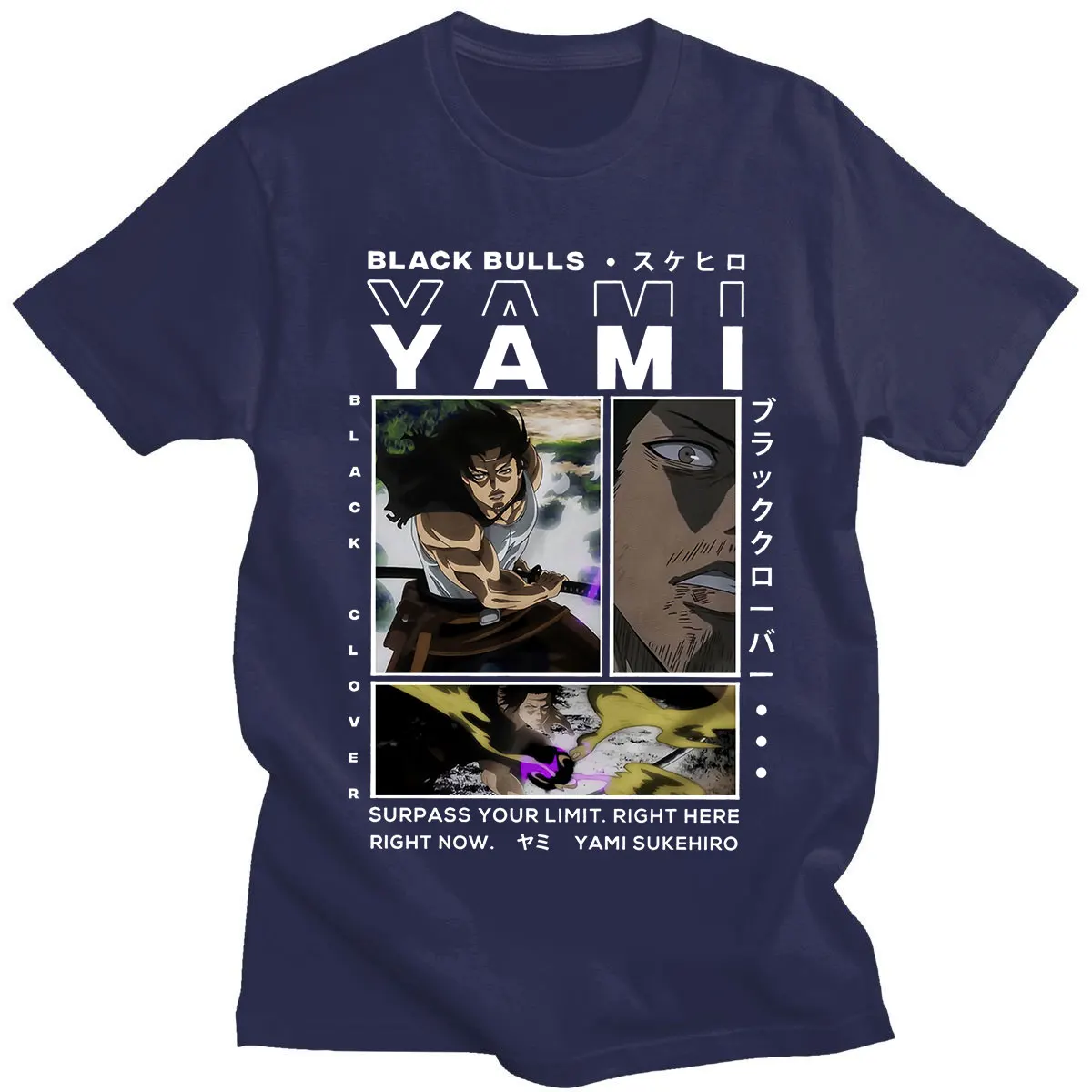 

Футболка в стиле японского аниме «Чёрный клевер» Yami Sukehiro, мужской повседневный летний топ в стиле Харадзюку, Винтажная футболка унисекс, модная одежда