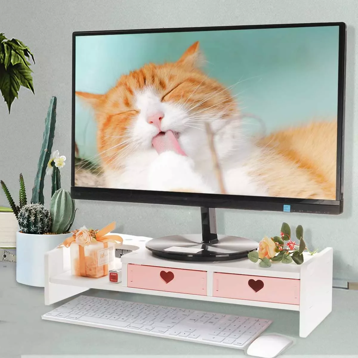 Monitor Laptop Stand Riser Desktop Computer Stand PVC 3 Drawer Monitor Holder PC Screen Support Desk Organizador Escritorio
Monitor Laptop Stand Riser Desktop Computer Stand PVC 3 Drawer Monitor Holder PC Screen Support Desk Organizador Escritorio