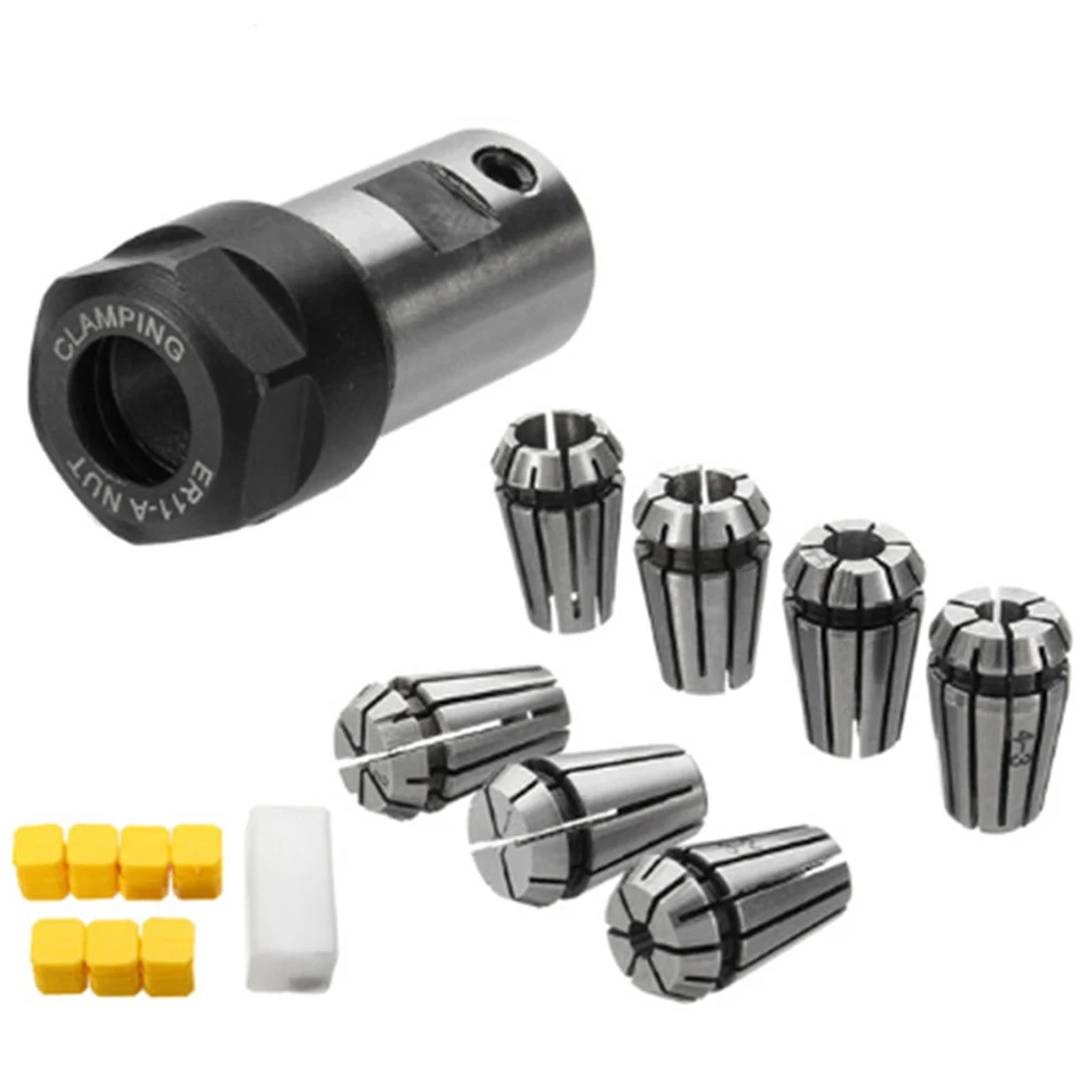 8 Pcs Lathe Silver Alloy Steel Turning Tool Spring Collet Set Holder Durable 5mm Extension Rod Motor Shaft Professional ER11A
8 Pcs Lathe Silver Alloy Steel Turning Tool Spring Collet Set Holder Durable 5mm Extension Rod Motor Shaft Professional ER11A