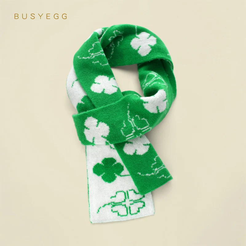 Fresh green four leaf grass mini children's wool small scarf boys girls autumn winter knitting scarves kids gift
Fresh green four leaf grass mini children's wool small scarf boys girls autumn winter knitting scarves kids gift