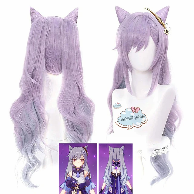 Genshin Impact Character Cosplay Wig Carved Lady Double Ponytail Gradient Cat Ears Styling Wig Purple Cute Lady Long Hair
Genshin Impact Character Cosplay Wig Carved Lady Double Ponytail Gradient Cat Ears Styling Wig Purple Cute Lady Long Hair