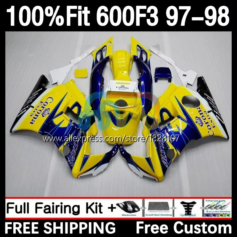 Injection Body +Tank For HONDA CBR600 F3 CBR 600F3 600 F3 FS 22No.9 CBR600FS CBR600F3 97 98 1997 1998 OEM Fairing Yellow black
Injection Body +Tank For HONDA CBR600 F3 CBR 600F3 600 F3 FS 22No.9 CBR600FS CBR600F3 97 98 1997 1998 OEM Fairing Yellow black