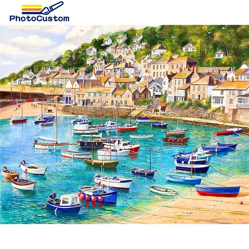 PhotoCustom Pictures By Numbers Seaside Boat Frame Painting By Numbers Landscape On Canvas DIY Home Decoration DIY Gift
PhotoCustom Pictures By Numbers Seaside Boat Frame Painting By Numbers Landscape On Canvas DIY Home Decoration DIY Gift