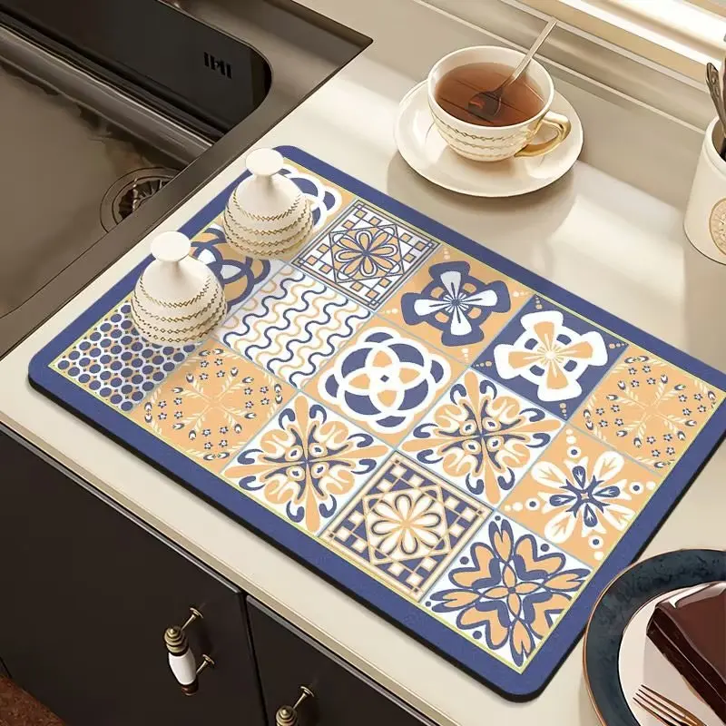 Kitchen Diatom Mud Draining Mat Quick-drying Absorbent Dining Table Mat Bowl Cup Wash-free Drying Mat Fondant Mat 베이킹
Kitchen Diatom Mud Draining Mat Quick-drying Absorbent Dining Table Mat Bowl Cup Wash-free Drying Mat Fondant Mat 베이킹