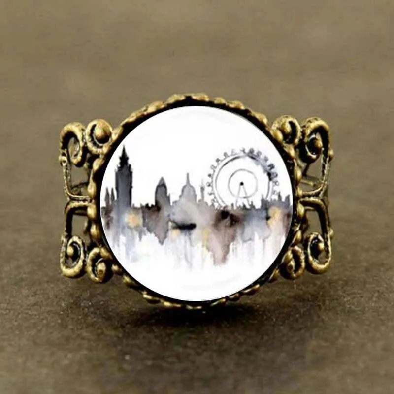 Drama Painted London Art Ring Adjustable Steampunk High Quality New Jewelry Gift Men Women Handmade
Drama Painted London Art Ring Adjustable Steampunk High Quality New Jewelry Gift Men Women Handmade