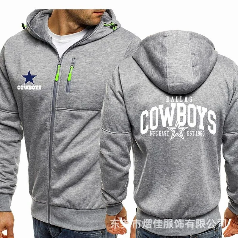 Spring Men's Hoodies COWBOYS Logo Casual HipHop Long Sleeve Hooded Sweatshirts Fashion Fleece riding Zipper Jacket Men Tops
Spring Men's Hoodies COWBOYS Logo Casual HipHop Long Sleeve Hooded Sweatshirts Fashion Fleece riding Zipper Jacket Men Tops