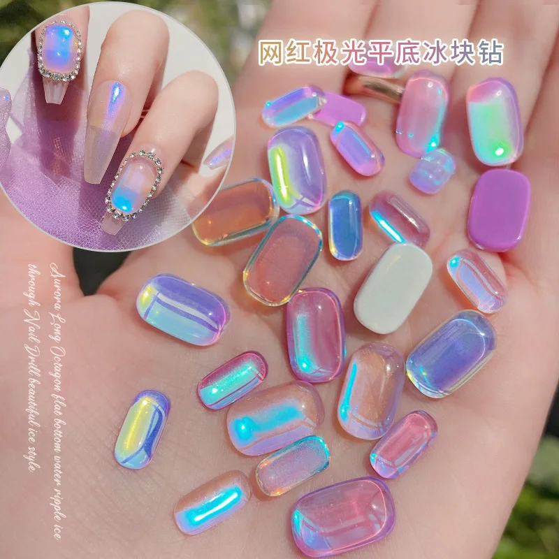 50pcs Aurora Ice Shape Block Nail Rhinestones Charms Colorful Flatback Resin Thick Ice Cube Nail DIY Jewelry Manicure Supplies
50pcs Aurora Ice Shape Block Nail Rhinestones Charms Colorful Flatback Resin Thick Ice Cube Nail DIY Jewelry Manicure Supplies