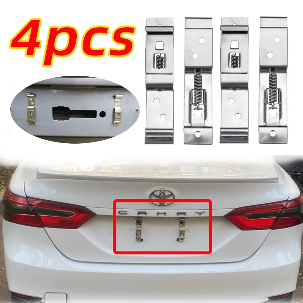 4PCS Rectangular Car License Plate Spring Loaded Stainless Steel Bracket Cars Frame Holder Clamps Trailer Number Clips
4PCS Rectangular Car License Plate Spring Loaded Stainless Steel Bracket Cars Frame Holder Clamps Trailer Number Clips