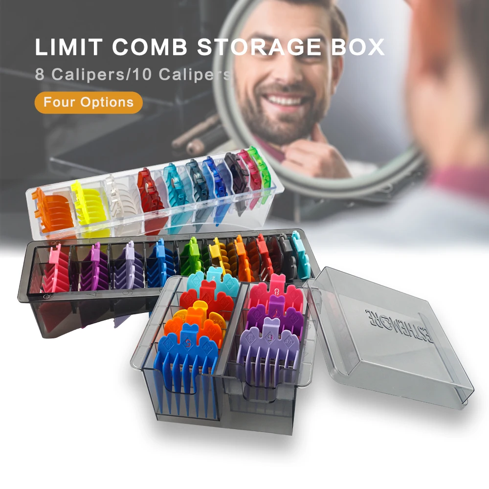 8/10 Caliper Limit Comb Storage Box Electric Hair Clipper Rack Holder Organizer Case Barber Salon Hairdressing Tools Accessories
8/10 Caliper Limit Comb Storage Box Electric Hair Clipper Rack Holder Organizer Case Barber Salon Hairdressing Tools Accessories
