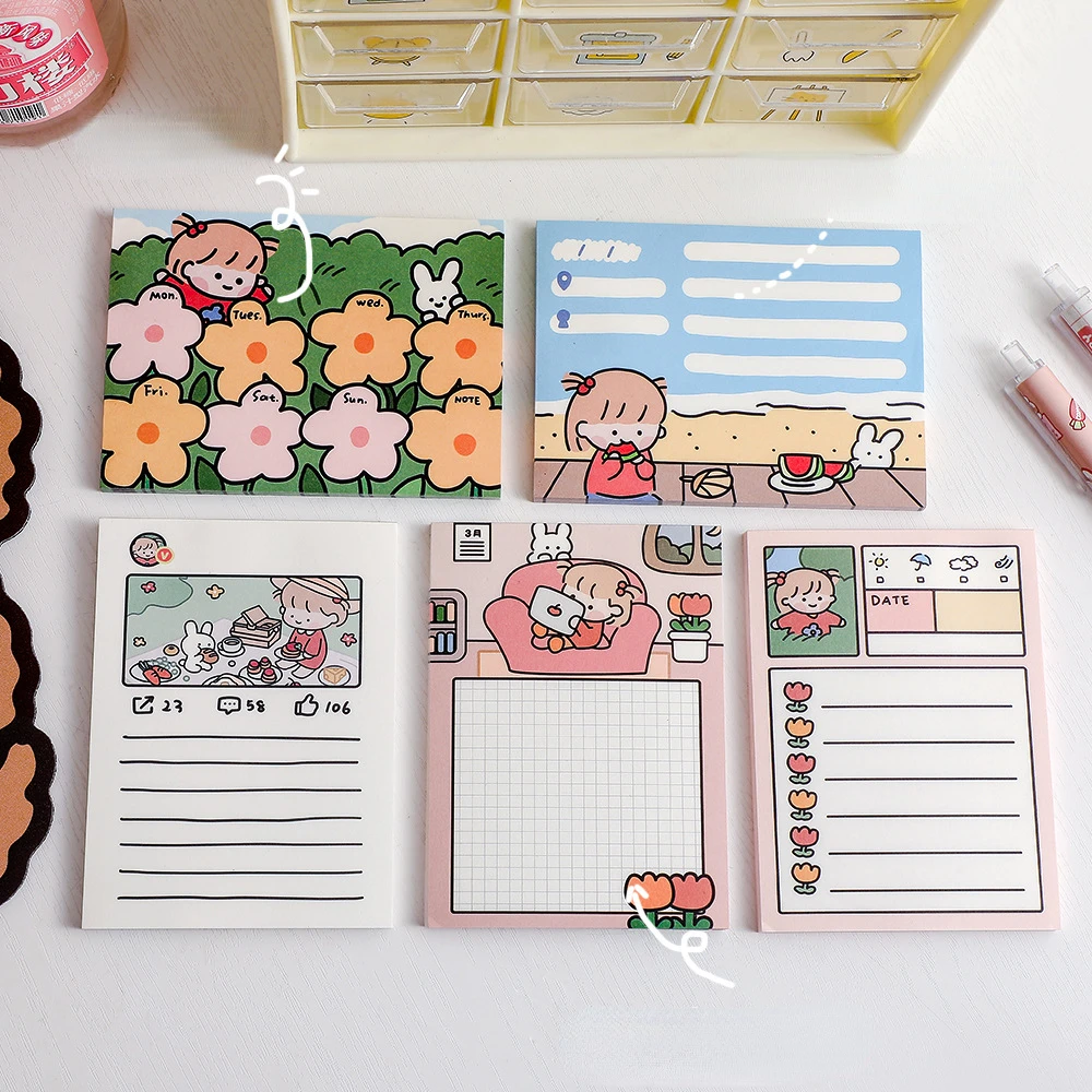 50sheets/book Korean Memo Pad Creative Cut Cartoon Sweet Girl Post Note for Student DIY Decroate Scrapbook Japanese Stationary
50sheets/book Korean Memo Pad Creative Cut Cartoon Sweet Girl Post Note for Student DIY Decroate Scrapbook Japanese Stationary