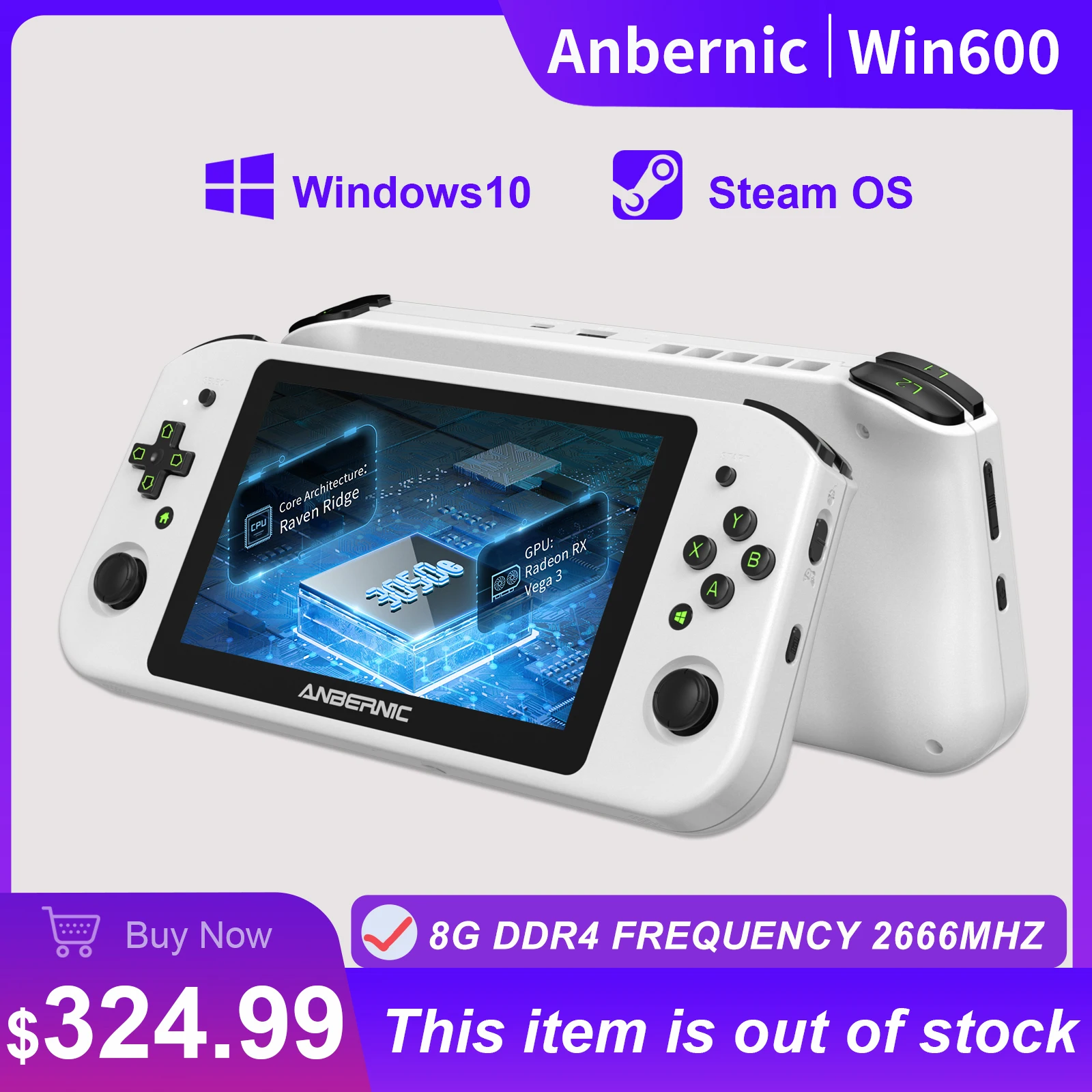 ANBERNIC Win600 PC Games Handheld AMD 3020e/3050e 5.94 Inch IPS Screen Office Video Game Console Windows 10 WiFi5 Pocket Laptop
ANBERNIC Win600 PC Games Handheld AMD 3020e/3050e 5.94 Inch IPS Screen Office Video Game Console Windows 10 WiFi5 Pocket Laptop