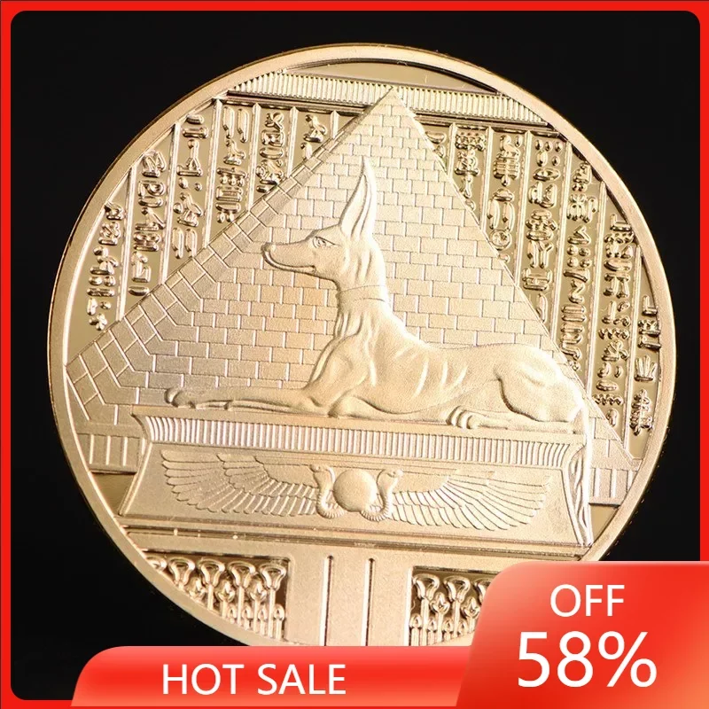 1pc Gold Plated Egypt Death Protector Anubis Coin Copy Coins Egyptian God Of Death Commemorative Coins Collection Gift
1pc Gold Plated Egypt Death Protector Anubis Coin Copy Coins Egyptian God Of Death Commemorative Coins Collection Gift