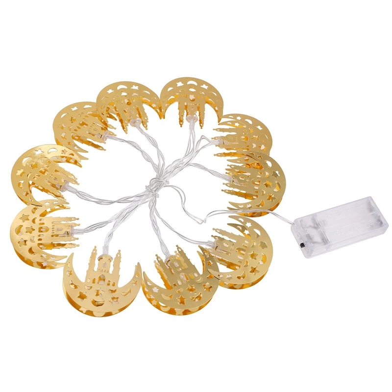 LED String Lights Gold Light 10 LED Pendant Lamps Ramadan Eid Mubarak Ornament Islamic Muslim Festival
LED String Lights Gold Light 10 LED Pendant Lamps Ramadan Eid Mubarak Ornament Islamic Muslim Festival
