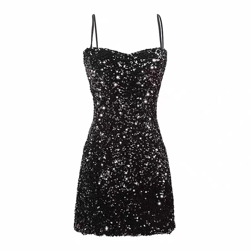 M GIRLS 2022 New Design Aesthetic Sexy Halter Sequins Black Dress Woman Party Romantic Loose Sleeveless Stylish Mini Skirt Solid
M GIRLS 2022 New Design Aesthetic Sexy Halter Sequins Black Dress Woman Party Romantic Loose Sleeveless Stylish Mini Skirt Solid