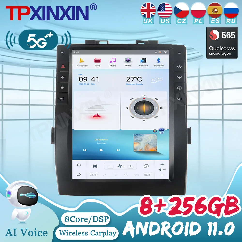 Qualcomm 665 Tesla Screen Android 11 256GB For Toyota Alphard Vellfire 2015-2021 Multimedia Player Car GPS Navigation Head Unit
Qualcomm 665 Tesla Screen Android 11 256GB For Toyota Alphard Vellfire 2015-2021 Multimedia Player Car GPS Navigation Head Unit