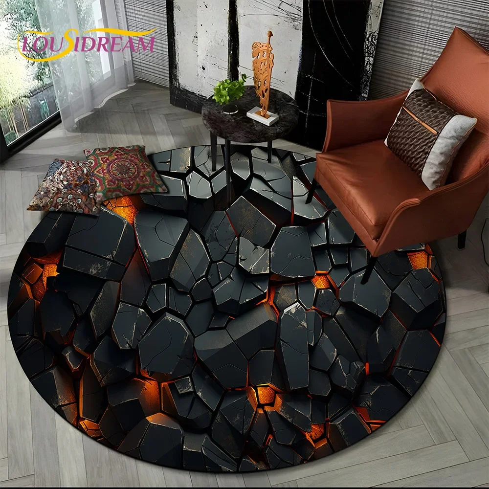 Круглый ковёр LOUSIDREAM 3D Вулкан для спальни
Круглый ковёр LOUSIDREAM 3D Вулкан для спальни