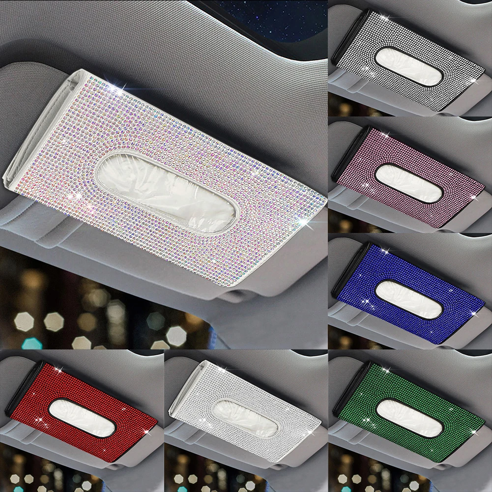 Car Bling Tissue Box Holder Sun Visor PU Leather Shiny Rhinestones Crystal Tissue Box Car Decor Interior Accessories For Women
Car Bling Tissue Box Holder Sun Visor PU Leather Shiny Rhinestones Crystal Tissue Box Car Decor Interior Accessories For Women