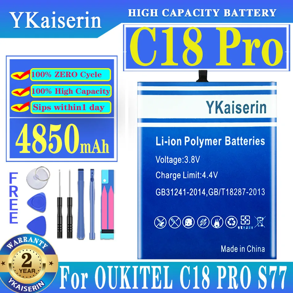 

YKaiserin 4850mAh Battery for OUKITEL C18 pro C18pro S77 S 77