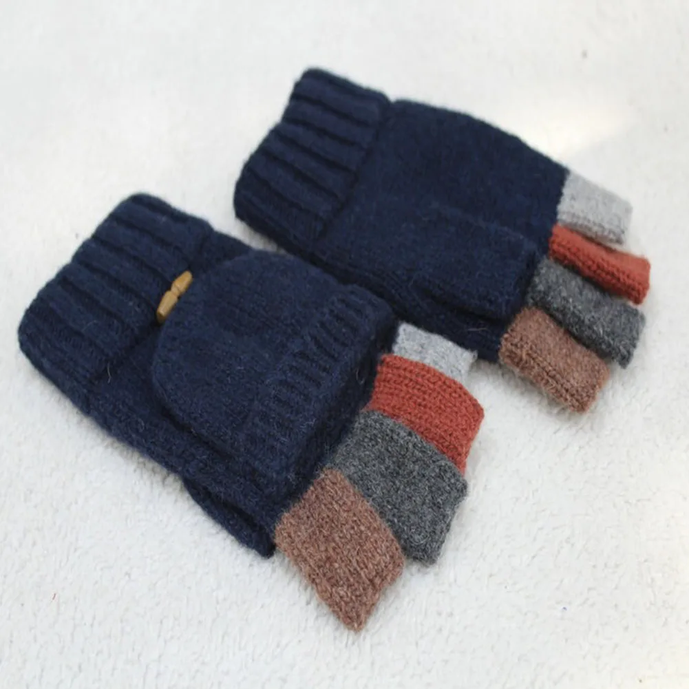 Thickened Gift Mittens Outdoor Sports Men Gloves Hiking Half Finger Winter Cycling Warm Knitted Stitching Color With Flip Top
Thickened Gift Mittens Outdoor Sports Men Gloves Hiking Half Finger Winter Cycling Warm Knitted Stitching Color With Flip Top