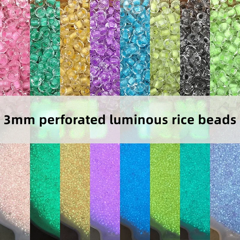 3mm10g luminous bubble beads perforated dyed core rice beads glass bubble beads fluorescent beads luminous beads wholesale 
3mm10g luminous bubble beads perforated dyed core rice beads glass bubble beads fluorescent beads luminous beads wholesale