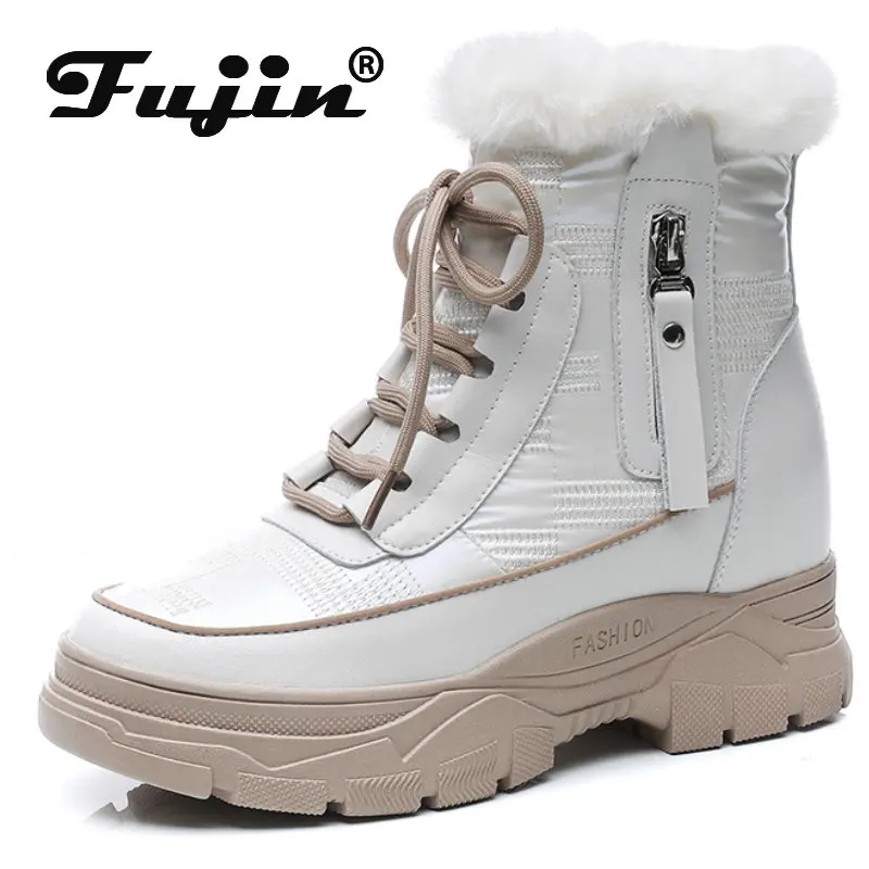 Fujin 8cm Genuine Leather Winter Plush Warm Fur Down Cloth Platform Wedge Ankle Boots Women Casual Autumn Sneakers Females Shoes
Fujin 8cm Genuine Leather Winter Plush Warm Fur Down Cloth Platform Wedge Ankle Boots Women Casual Autumn Sneakers Females Shoes