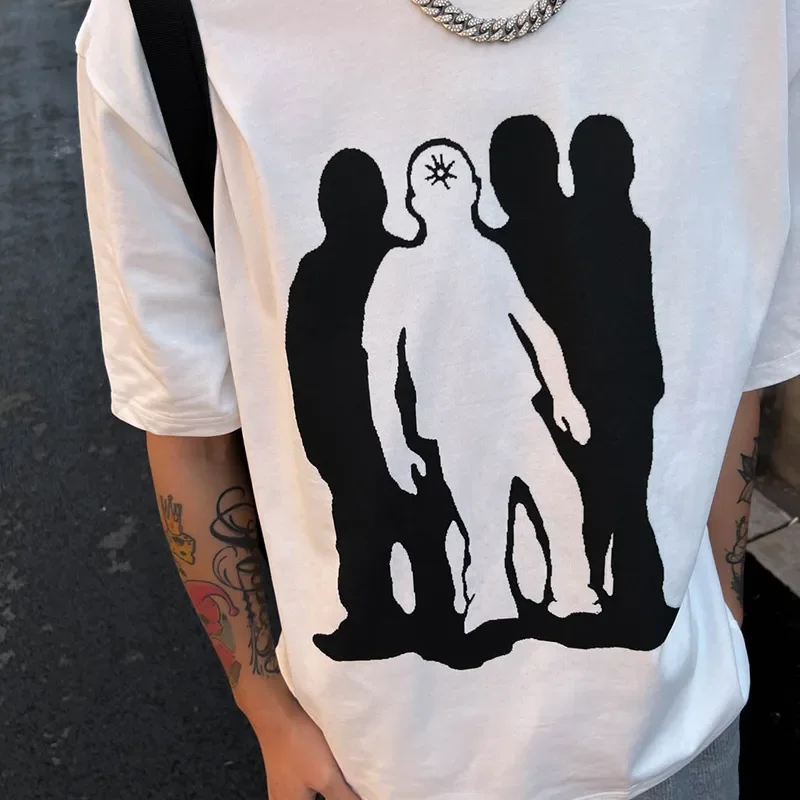 Y2K летняя Базовая футболка свободного кроя с коротким рукавом и круглым вырезом 
Y2K летняя Базовая футболка свободного кроя с коротким рукавом и круглым вырезом