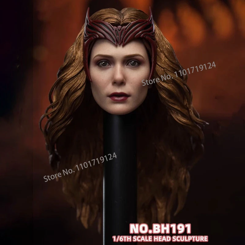 

BZZ TOYS BH191 1/6 Scale Scarlet Witch Elizabeth Olsen Head Sculpt Carving Model Fit 12'' Female Soldier Action Figure Body