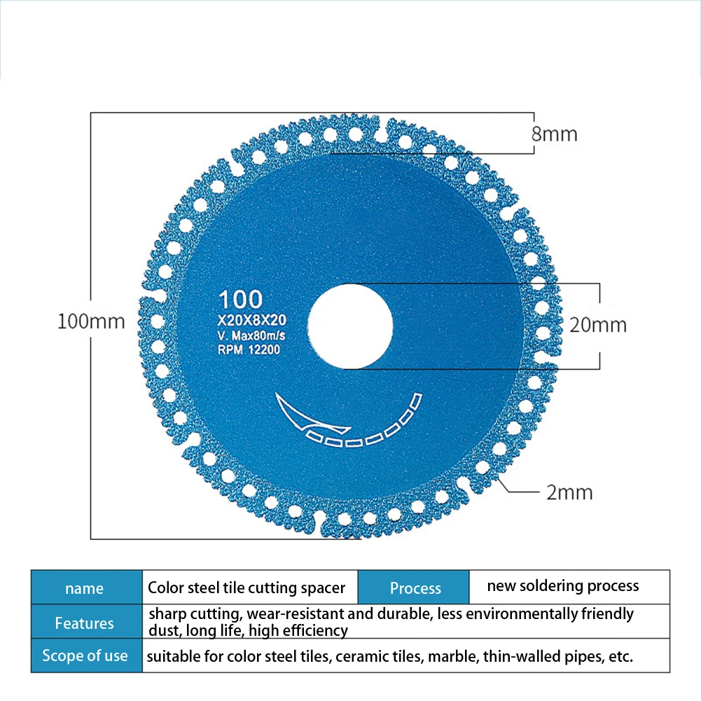 1PC Vacuum Brazed Diamond Saw Blade Multi-Purpose Demolition Cutting Disc For Steel Metal Stone Iron Rebar Aluminum Cutting Disc
1PC Vacuum Brazed Diamond Saw Blade Multi-Purpose Demolition Cutting Disc For Steel Metal Stone Iron Rebar Aluminum Cutting Disc