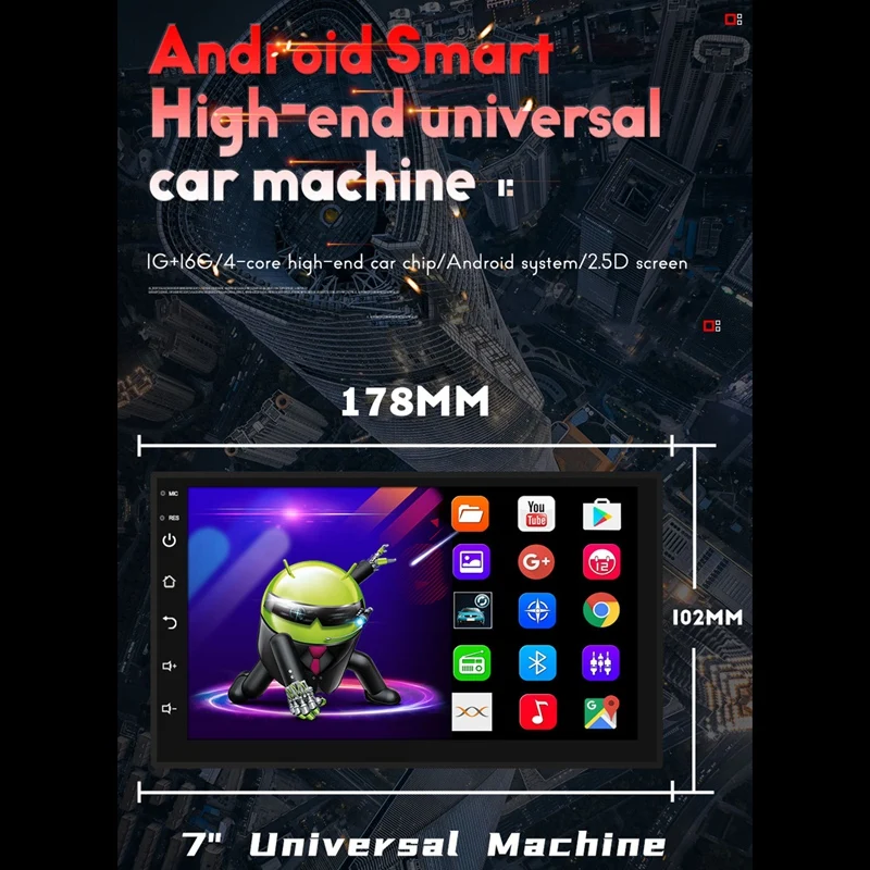 2 Din Android Car Radio 7 Inch Audio Stereo GPS Multimedia Video Player For Nissan Toyota CR-V KIA Universal
2 Din Android Car Radio 7 Inch Audio Stereo GPS Multimedia Video Player For Nissan Toyota CR-V KIA Universal