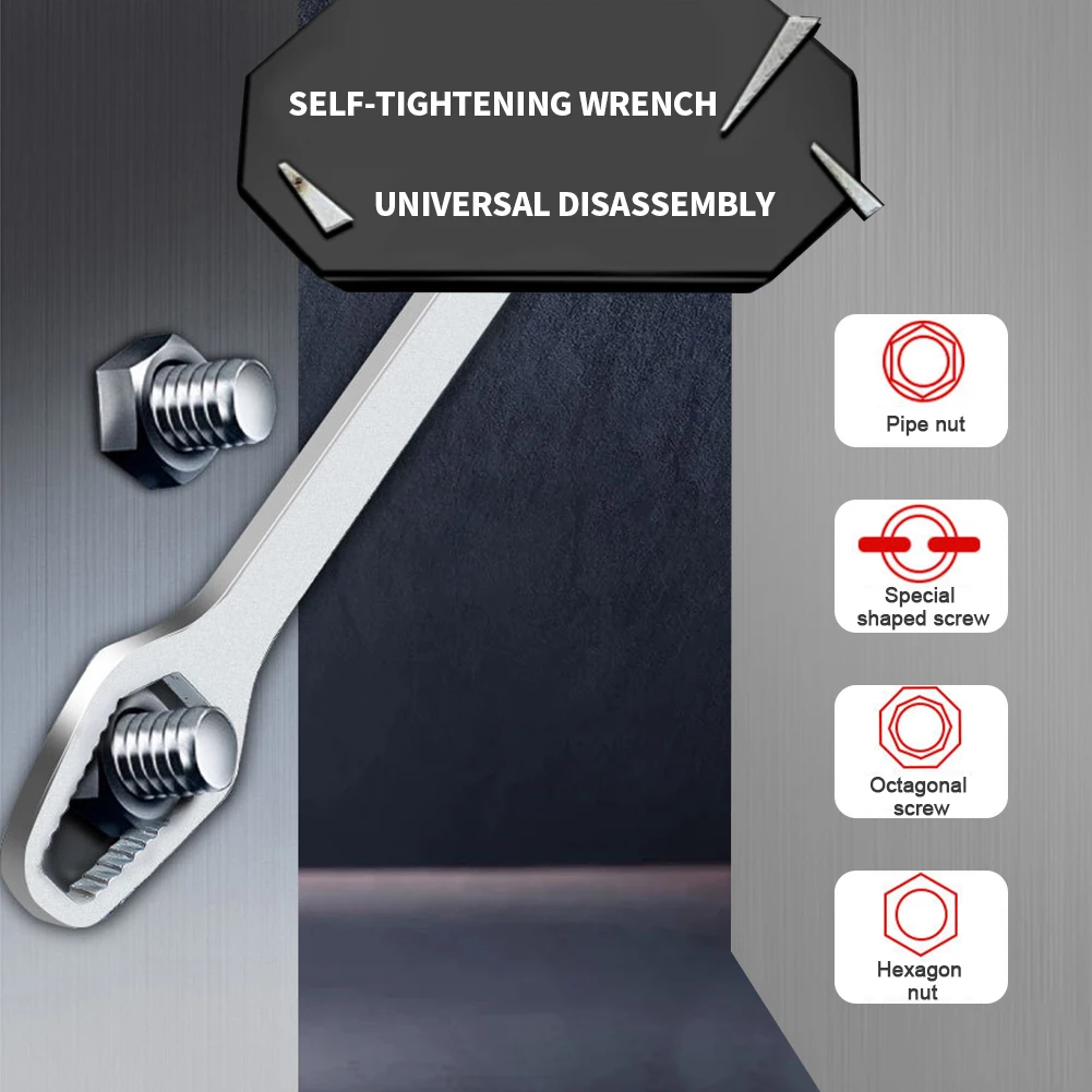 8-22mm Universal Torx Wrench Double-head Glasses Spanner Self-tighening Adjustable Wrench For Car Repair Multi-purpose Hand Tool
8-22mm Universal Torx Wrench Double-head Glasses Spanner Self-tighening Adjustable Wrench For Car Repair Multi-purpose Hand Tool