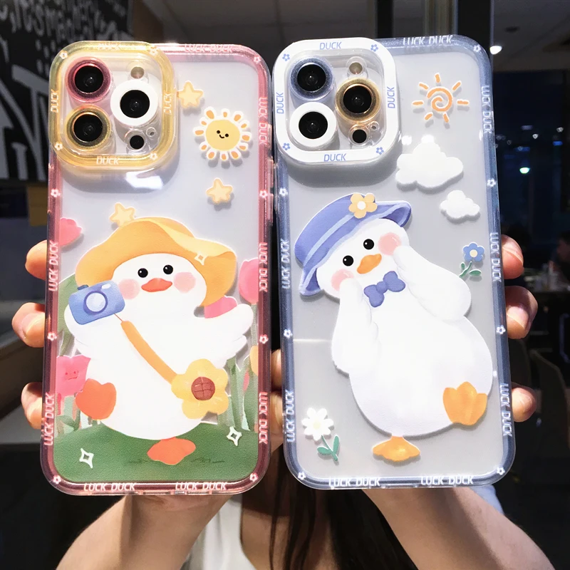 Camera Lens Protect Phone Case for iPhone 13 Pro Max 11 12 XS X XR 7 8 Plus SE 2020 Shockproof Cute Duck Pattern Fit Back Cover
Camera Lens Protect Phone Case for iPhone 13 Pro Max 11 12 XS X XR 7 8 Plus SE 2020 Shockproof Cute Duck Pattern Fit Back Cover