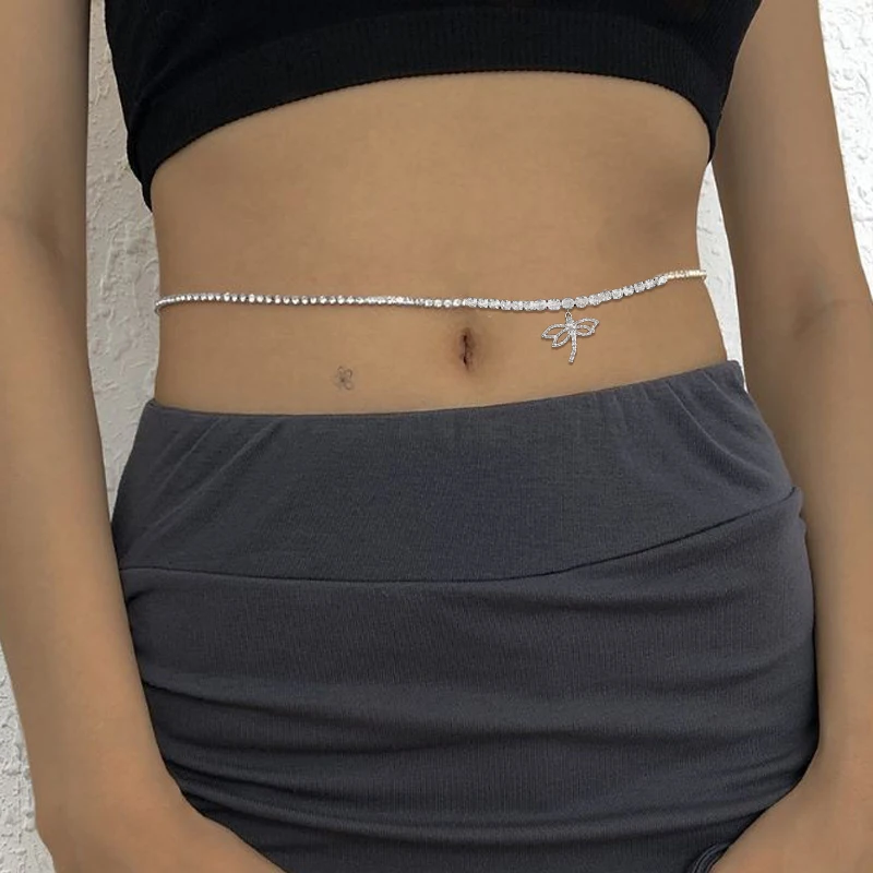 Fashion Jewelry Light Luxury Crystal Dragonfly Waist Chain Rhinestone Chain Body Chain Belly Chain Jewelry Accessories
Fashion Jewelry Light Luxury Crystal Dragonfly Waist Chain Rhinestone Chain Body Chain Belly Chain Jewelry Accessories