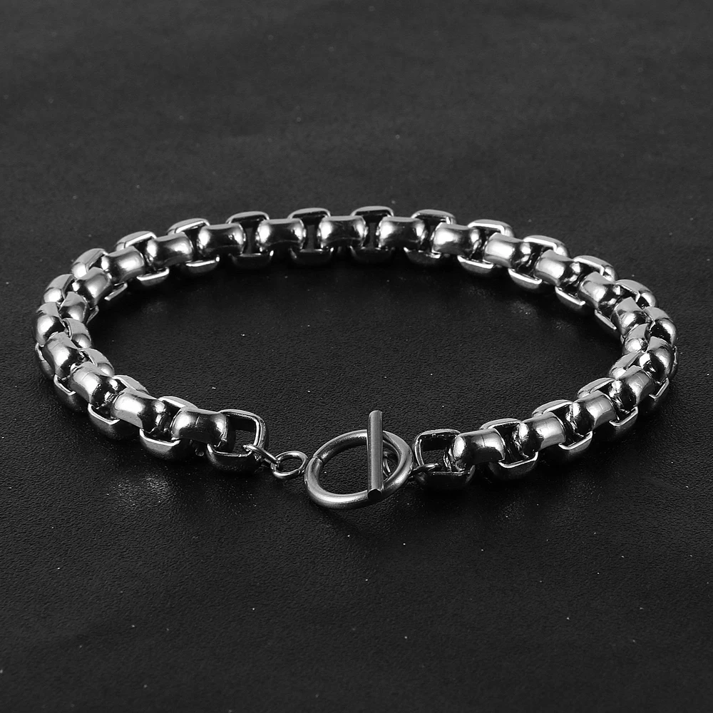 Punk New Style Men Women Stainless Steel Curb Cuban Chain Link Bracelet Surgical Steel 6mm 8mm OT Buckle Cuff Wristband Bangle
Punk New Style Men Women Stainless Steel Curb Cuban Chain Link Bracelet Surgical Steel 6mm 8mm OT Buckle Cuff Wristband Bangle